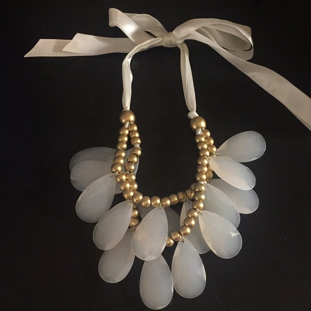 J Crew White Statement Necklace